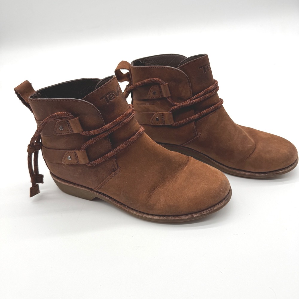 Teva Women's De La Vina Dos Shorty Waterproof‎ Leather Ankle Boots Brown Size 6
